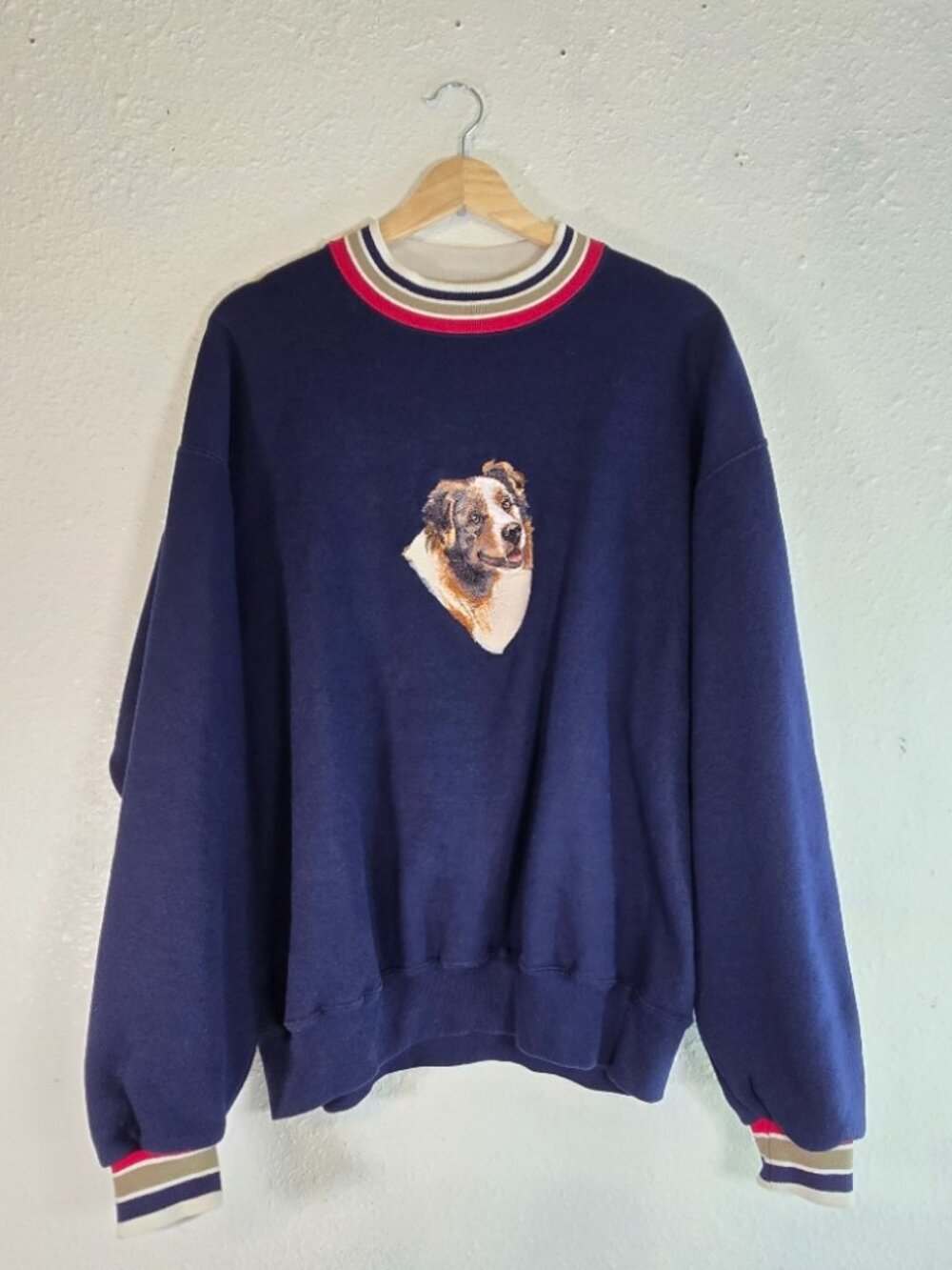 Vintage 1990s Jerzees Australian Shepherd Crewneck Sweatshirt